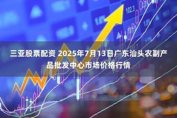 三亚股票配资 2025年7月13日广东汕头农副产品批发中心市场价格行情