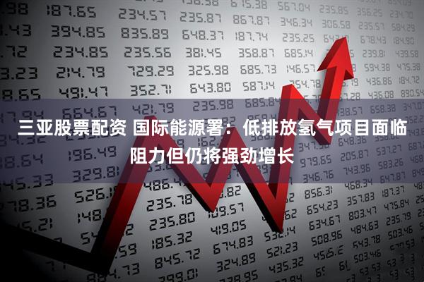 三亚股票配资 国际能源署：低排放氢气项目面临阻力但仍将强劲增长